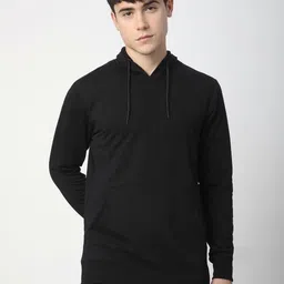 Stitch Hub Men Solid Hooded Cotton Sweatshirt-image-67