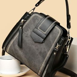 DressBerry PU Half Moon Hobo Bag with Tasselled-44