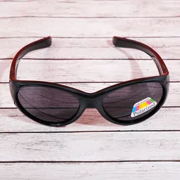 DukieKooky Unisex Kids Rectangle Sunglasses with Polarised and UV Protected Lens-image-90