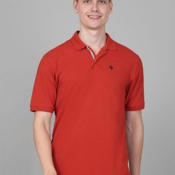 Cantabil Men Solid Polo Collar Cotton T-shirt-image-37