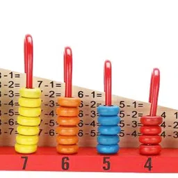 RAINBOW Wooden Calculation Abacus Shelf for Counting, Math’s Educational Kit-image-37