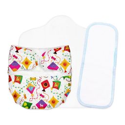 SuperBottoms Set Of 3 Newborn UNO Cloth Diaper With Magic Pad & Booster Pad-55