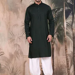 Sangria Textured Pattern Cotton Mandarin Collar Straight Kurta-image-71