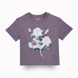 Gini and Jony Floral Print Applique Cotton Crop Top-44
