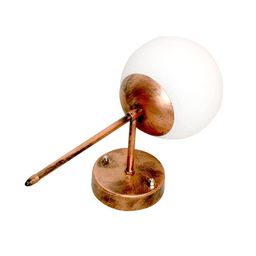 KINIS Copper-Toned & White Quirky Spherical Base Dom Shaped Wall Lamp image 4