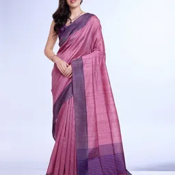 DOI MOI Striped Pure Silk Banarasi Saree-image-31