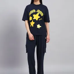GRIFFEL Printed Oversized Pure Cotton Co-Ords-image-89