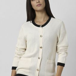 Van Heusen Woman Colourblocked Front-Open Sweater-image-16