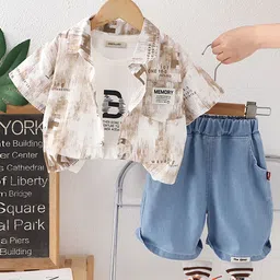INCLUD Boys Printed Shirt with Shorts-image-54