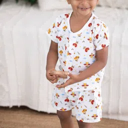 SMILEY BUTTONS Unisex Selection Of 3 Printed Pure Cotton T-shirt With Shorts-image-31
