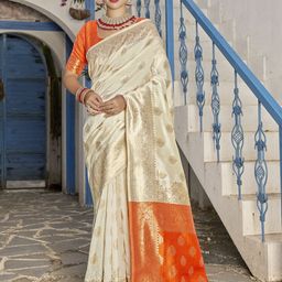 Anouk Rustic Woven Design Zari Silk Blend Banarasi Saree-38