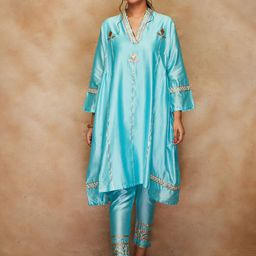 Gulabo by Abu Sandeep Women Relaxed Straight Leg Slim Fit Cigarette Trousers-picture-35