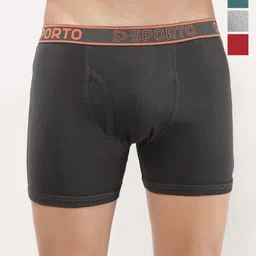 Sporto by Macho Pack Of 4 Mid-Rise Long Trunks-picture-0