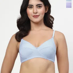 LILY Women Pack of 2 Cut and Sew Full Coverage Bra-image-57
