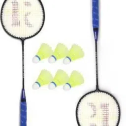 Single Shaft Badminton Racket Pack Of 2 Piece Badminton With 6 Piece Nylon Shuttle Badminton Kit-image-49