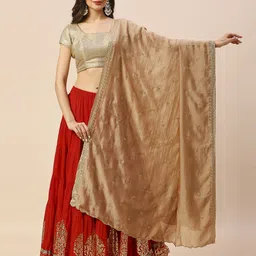 Dupatta Bazaar Embroidered Dupatta with Sequinned image 1
