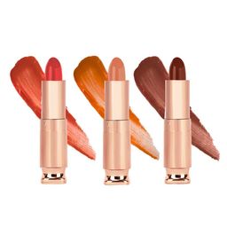 krayons Set Of 3 Long Stay Matte Lipsticks - 10.5 g -Nude Tea -Sunset orange -Nude Caramel-4