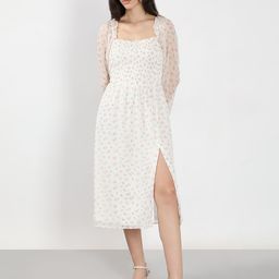 Vero Moda Floral Print Bishop Sleeve Fit & Flare Midi Dress-image-29