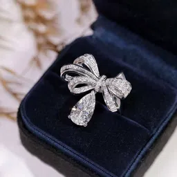 Designs & You Silver-Plated Cubic Zirconia-Studded Finger Ring-1