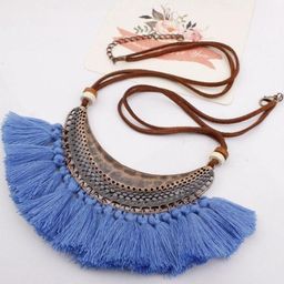 Arzonai Blue Metal Necklace-image-132