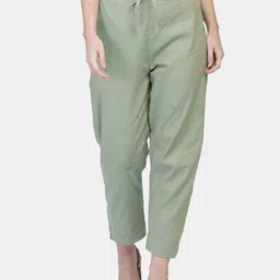 CORSICA Women Mom Fit Cotton Cigarette Trousers-picture-14