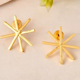 DressBerry Gold-Plated Stainless Steel Hoop Earrings-image-88