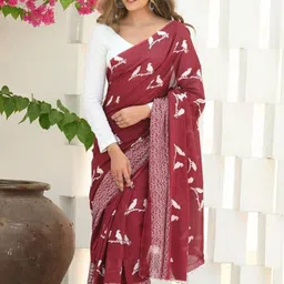 HERE&NOW Banarasi Cotton Zari Saree-picture-10