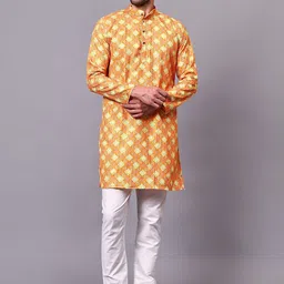 Yugnik Men Regular Thread Work Kurta with Pyjamas image 1