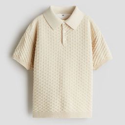 H&M Cotton-Knit Polo Shirt-image-102