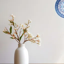 THE QUIRKY HOME White & Blue Elegant Printed Ceramic Premium Decorative Wall Decor-image-69