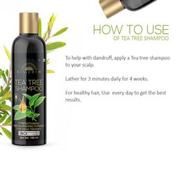 Desi Crew Set Of 3 Strengthining And Nourishing Formula Tea Tree Shampoo - 100 ml Each image 3