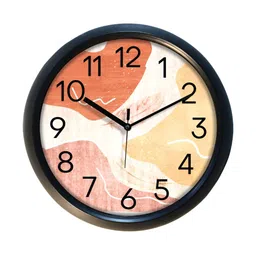 Aura Peach-Coloured & Beige Printed Contemporary Wall Clock-31
