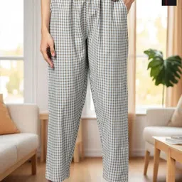 Kryptic Pack Of 2 Checked Pure Cotton Mid-Rise Lounge Pants-picture-15