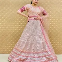 KUNDAN FAB Printed Semi-Stitched Lehenga & Unstitched Blouse With Dupatta image 3