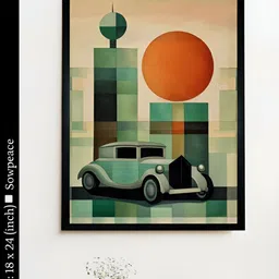 SOWPEACE Green & Orange 1 Piece Canvas Abstract Wall Photographs-image-89