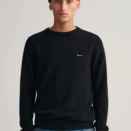 GANT Men Solid Regular Fit Pullover Sweater-picture-37