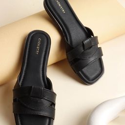 Chemistry Women Strappy Open Toe Flats with Bows-picture-33