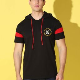 WOOSTRO Men Typography Printed Hooded Slim Fit T-shirt-picture-47
