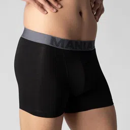 Maniac Pack Of 2 Cotton 4-Way Comfortable Trunks - MN25-2PCK-COTN-TRUNKS-GRN_BLK-S image 5