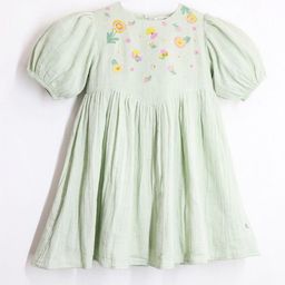 Cherry Crumble Puff Sleeve Fit & Flare Dress-picture-38