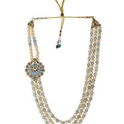 JIYANSHI FASHION Gold-Plated Pearls-Beaded Layered Statement Necklace-10