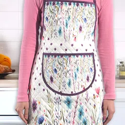 Aura White & Purple Printed WaterproofAprons-26