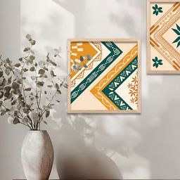 Kotart Brown & Off White 2 Pieces Ethnic Wooden Wall Arts-picture-23