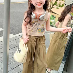 LULU & SKY Girls Printed Top with Trousers-image-13