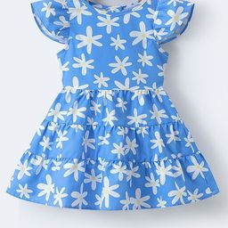 Mark & Mia Girls Floral Printed Cap Sleeves Fit & Flare Dress-image-70
