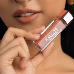 KALLOS VANITY Set Of 2 Lip Plush Lipsticks - 3 ml Each - Hot Expresso - Brownie Points image 4