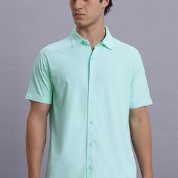 Wear Your Opinion Men Relaxed Spread Collar Solid Casual Shirt-image-98