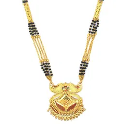 COLOUR OUR DREAMS Gold-Plated Brass Artificial Stones & Beads Mangalsutra-picture-11
