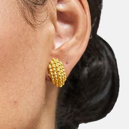 Anouk Gold-Plated Oval Shaped Studs image 3