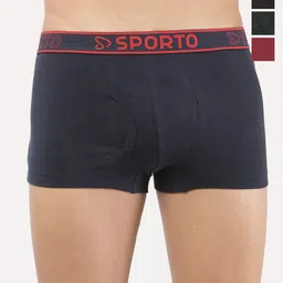 Sporto by Macho Pack Of 4 Combed Cotton Trunks-picture-37